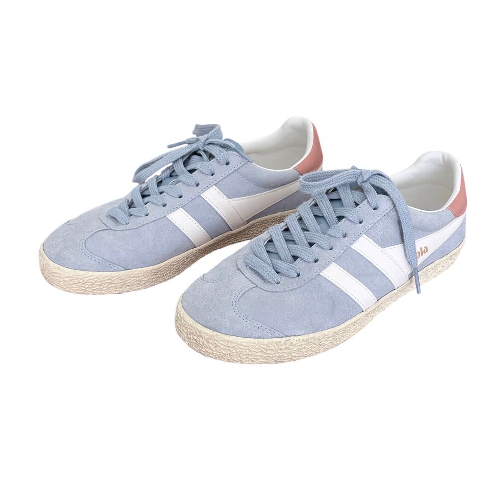 Gola Classics Medallist Sneakers Air/Off White/ Terracotta Suede Women's Size 7 - Picture 2 of 10